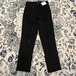 Aeropostale black mom jeans- 000R